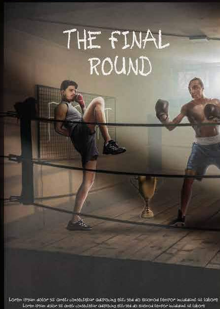 The Final Round poster: two boxers in a hazy gym ring with a trophy between them