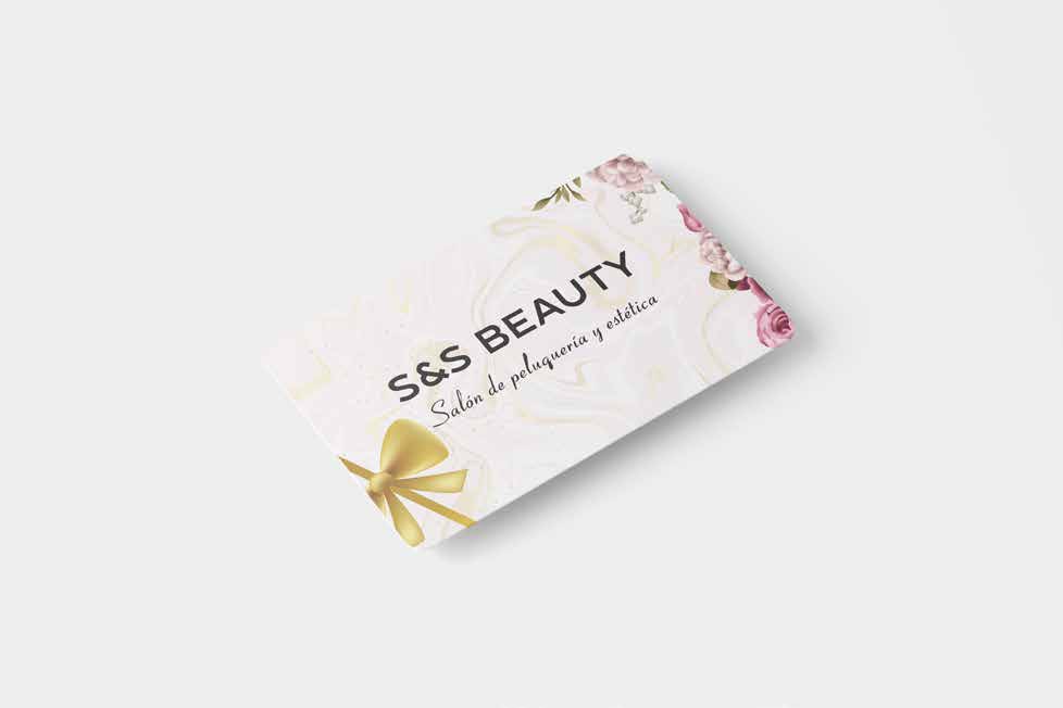 S&S Beauty gift card with a gold bow